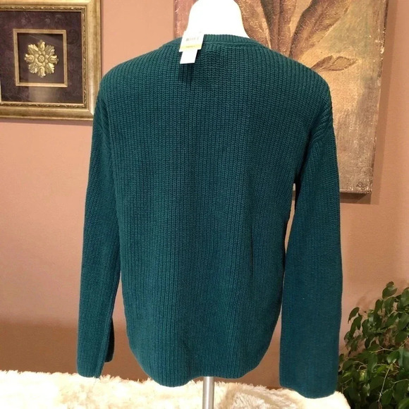 STYLE & CO. Green Ribbed Sweater - Picture 2 of 5